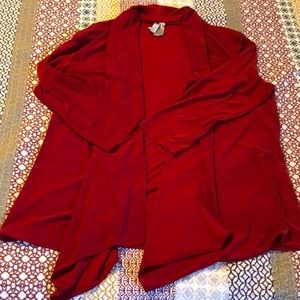 Silky rich red cardigan